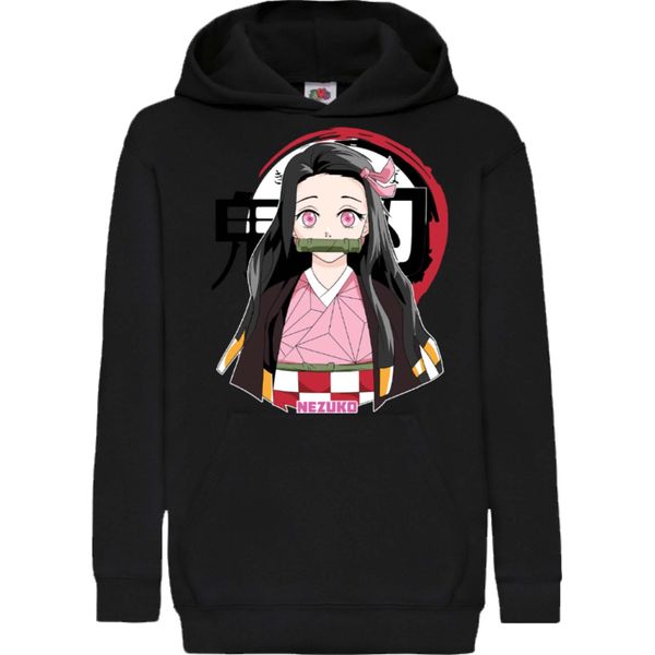 Felpe Con Cappuccio Per Bambini Anime Manga Demon Anime Slayer Nezuko Kamado 05 Tanjiro Sister, 5-6 Jahr - 116 / Noir-image