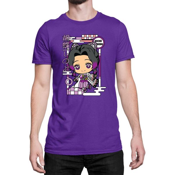Maglietta Da Uomo Demon Anime Slayer Kimetsu No Yaiba Chibi Kocho Shinobu, Man Xl , Lilas-image