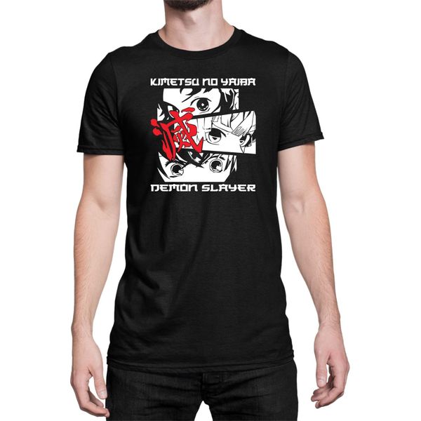 Maglietta Da Uomo Demon Anime Slayer Kimetsu No Yaiba Kimetsu No Yaiba Demon Slayer, Man Xl , Noir-image