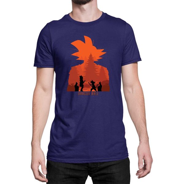 Maglietta Da Uomo Dragon Anime Manga Ball Z Goku 02, Man Xl , Bleu Foncé-image