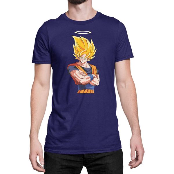 Maglietta Da Uomo Dragon Anime Manga Ball Z Goku 31, Man L , Bleu Foncé-image