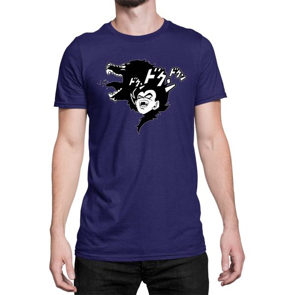 Maglietta Da Uomo Dragon Anime Manga Ball Z Vegeta Beast 01, Man 3XL , Bleu Foncé-image