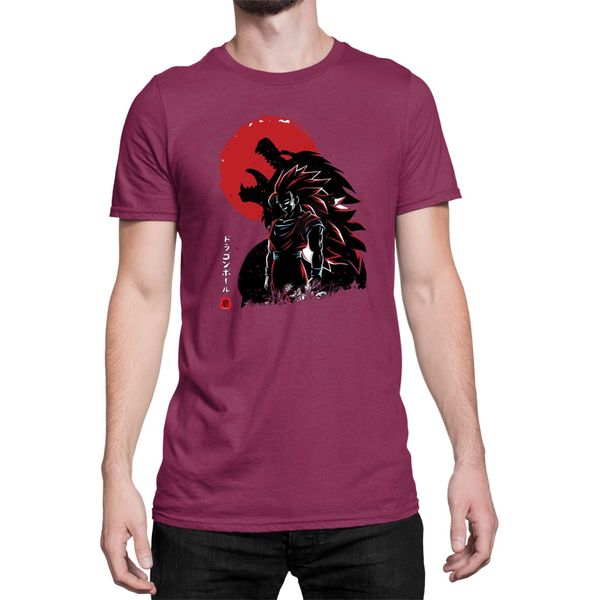 Maglietta Da Uomo Dragon Anime Manga Ball Z Vegeta Beast 03, Man S , Bordeaux-image