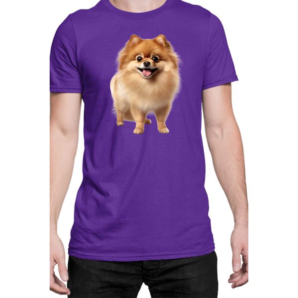 Maglietta Da Uomo Dogs Breeds Pomeranian Dog Breed 005, Man S , Lilas-image