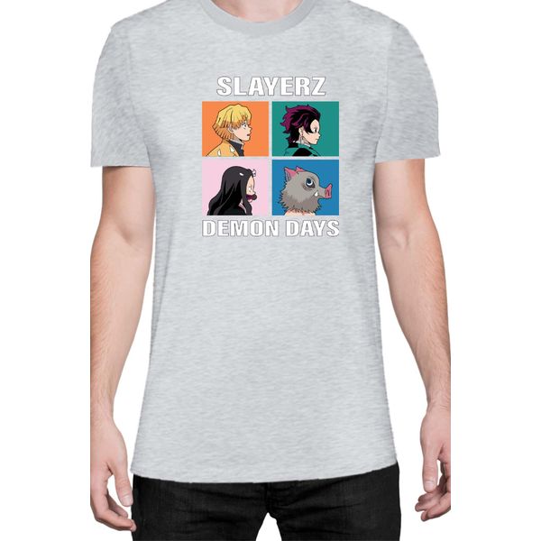 Maglietta Da Uomo Japan Manga Anime Comics Animation Demon Anime Slayer All Slayerz, Man 2XL , Gris-image