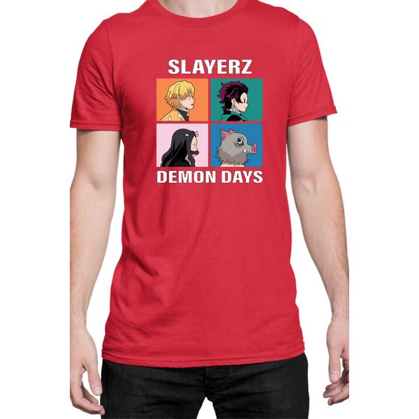Maglietta Da Uomo Japan Manga Anime Comics Animation Demon Anime Slayer All Slayerz, Man 2XL , Rouge-image