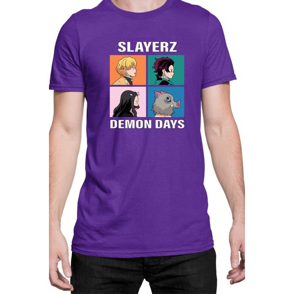 Maglietta Da Uomo Japan Manga Anime Comics Animation Demon Anime Slayer All Slayerz, Man 2XL , Lilas-image