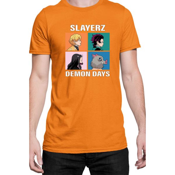 Maglietta Da Uomo Japan Manga Anime Comics Animation Demon Anime Slayer All Slayerz, Man 2XL , Orange-image