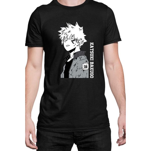 Maglietta Da Uomo Japan Manga Anime Comics Animation My Hero Anime Academia Katsuki, Man 2XL , Noir-image
