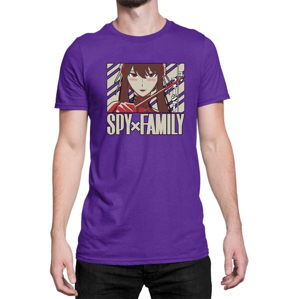 Maglietta Da Uomo Japan Anime Manga Family Anime X Manga Spy Fan Solo Yor, Man 2XL , Lilas-image