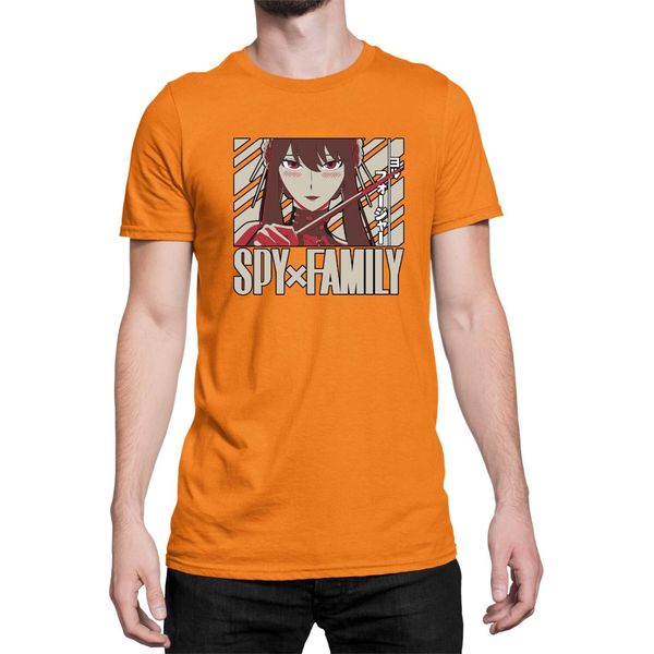 Maglietta Da Uomo Japan Anime Manga Family Anime X Manga Spy Fan Solo Yor, Man S , Orange-image