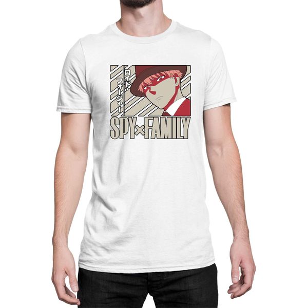 Maglietta Da Uomo Japan Anime Manga Family Anime X Manga Spy Fan Solo Loid, Man 3XL , Blanc-image