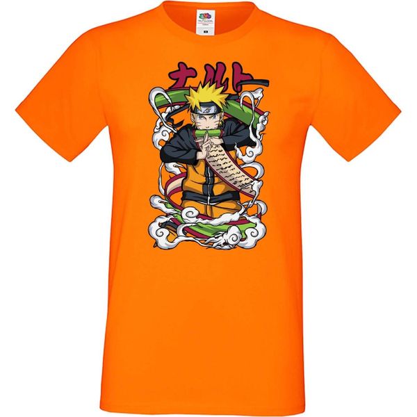 Maglietta Da Uomo Japan Manga Animation Comics Naruto Toad Sage Var-008 Toad Form, Man Xl , Orange-image