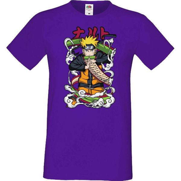Maglietta Da Uomo Japan Manga Animation Comics Naruto Toad Sage Var-008 Toad Form, Man 2XL , Lilas-image