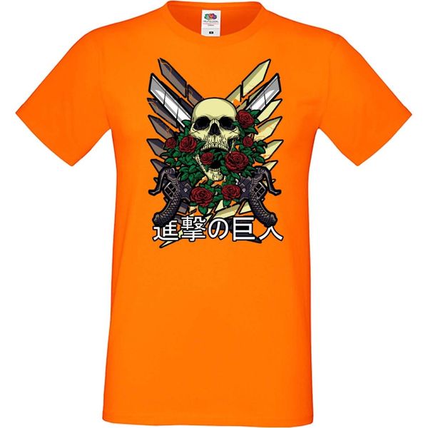 Maglietta Da Uomo Anime Manga Attack Anime On Titan 02 Beast Attack, Man M , Orange-image