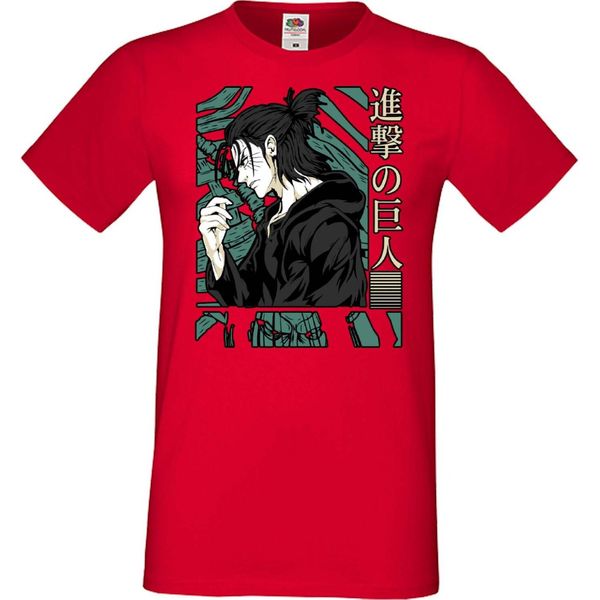 Maglietta Da Uomo Anime Manga Attack Anime On Titan Eren Yeager 03 Eren Yeager, Man 2XL , Rouge-image
