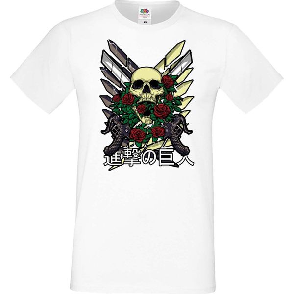 Maglietta Da Uomo Anime Manga Attack Anime On Titan 02 Beast Attack, Man 3XL , Blanc-image