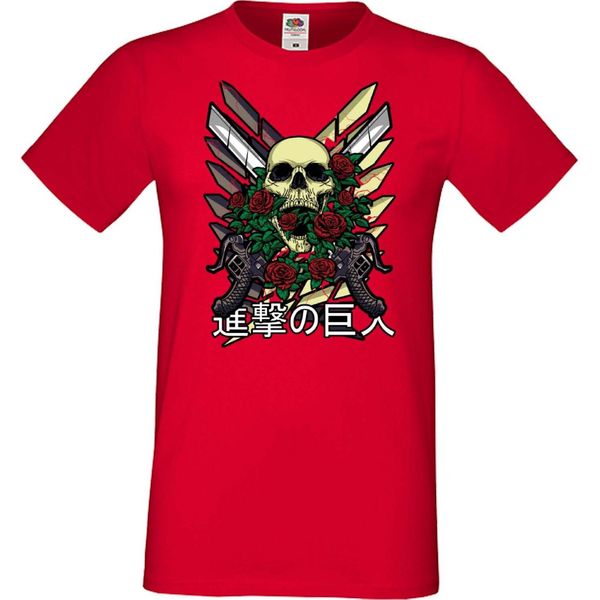 Maglietta Da Uomo Anime Manga Attack Anime On Titan 02 Beast Attack, Man 3XL , Rouge-image
