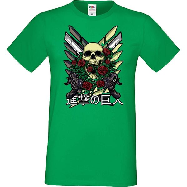 Maglietta Da Uomo Anime Manga Attack Anime On Titan 02 Beast Attack, Man Xl , Vert-image