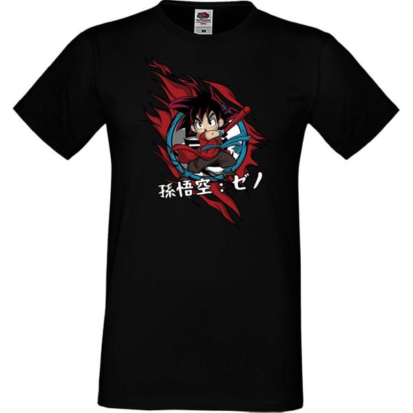 Maglietta Da Uomo Anime Manga Dragon Anime Manga Ball Z Goku Chibi Goku Chibi, Man S , Noir-image