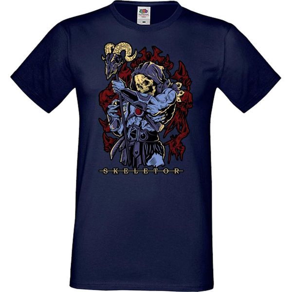 Maglietta Da Uomo Anime Manga Masters Of The Universe Skeletor Skeletor, Man 2XL , Bleu Foncé-image