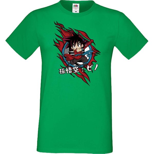 Maglietta Da Uomo Anime Manga Dragon Anime Manga Ball Z Goku Chibi Goku Chibi, Man L , Vert-image