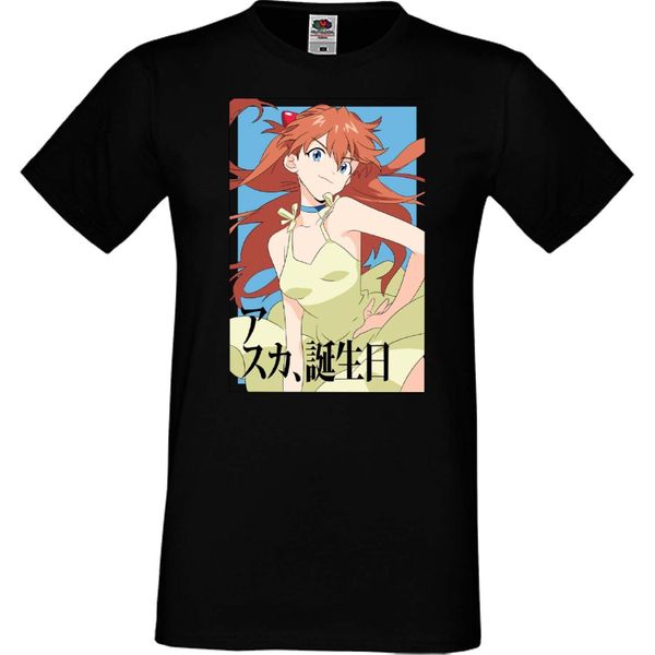 Maglietta Da Uomo Anime Manga Neon Anime Genesis Manga Evangelion Asuka Langley Soryu 03 Asuka Langley, Man Xl , Vert-image