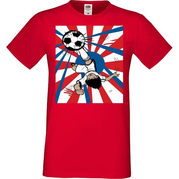 Maglietta Da Uomo Manga Anime Captain Tsubasa 03 Oozora, Man 2XL , Rouge-image