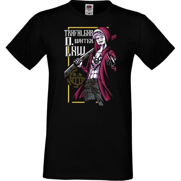 Maglietta Da Uomo Anime Manga One Manga Piece Anime Trafalgar D Water Law Trafalgar, Man Xl , Noir-image