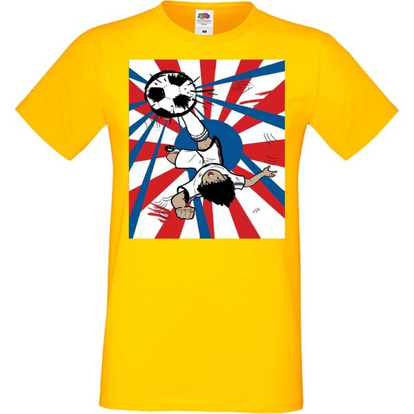 Maglietta Da Uomo Manga Anime Captain Tsubasa 03 Oozora, Man 3XL , Jaune-image