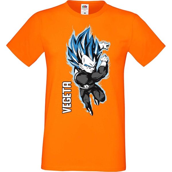 Maglietta Da Uomo Manga Anime Dragon Anime Manga Ball Z Vegeta Vegeta, Man S , Orange-image