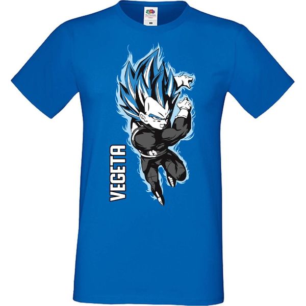 Maglietta Da Uomo Manga Anime Dragon Anime Manga Ball Z Vegeta Vegeta, Man 3XL , Bleu-image