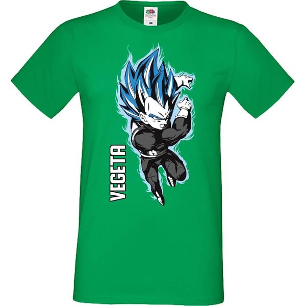 Maglietta Da Uomo Manga Anime Dragon Anime Manga Ball Z Vegeta Vegeta, Man 2XL , Vert-image