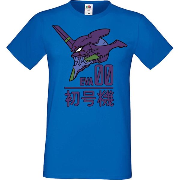 Maglietta Da Uomo Manga Anime Neon Anime Genesis Manga Evangelion Eva Unit 00 Eva Genesis, Man L , Bleu-image