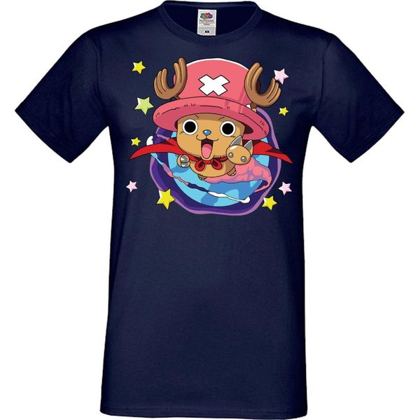 Maglietta Da Uomo Manga Anime One Manga Piece Anime Tony Tony Chopper, Man 3XL , Bleu Foncé-image