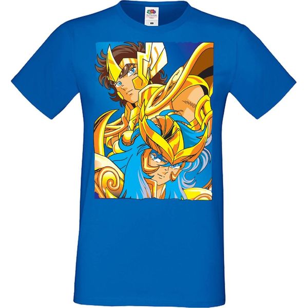 Maglietta Da Uomo Manga Anime Saint Anime Seiya Knights Of The Zodiac Saint Anime Seiya Knights Of The Zodiac, Man S , Bleu-image