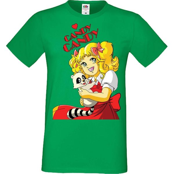 Maglietta Da Uomo Manga Anime Candy Candy Candy Candy, Man Xl , Vert-image