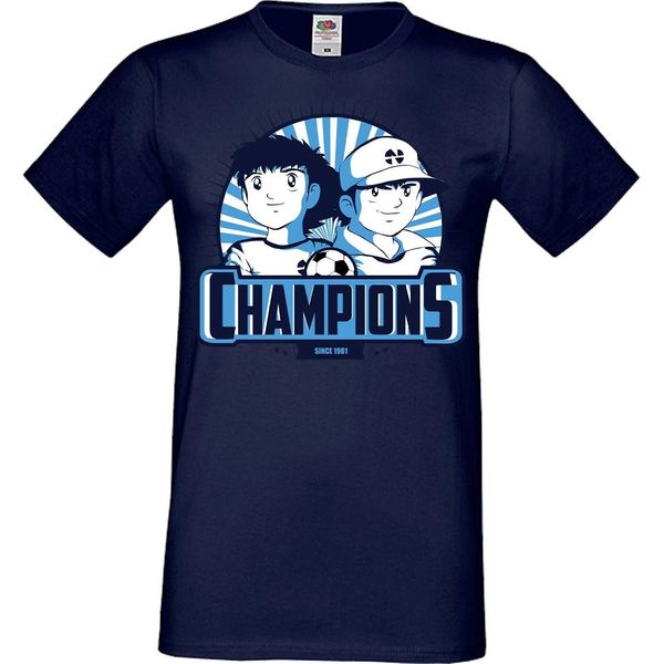Maglietta Da Uomo Manga Anime Captain Tsubasa 01 Captain Tsubasa, Man 2XL , Bleu Foncé-image