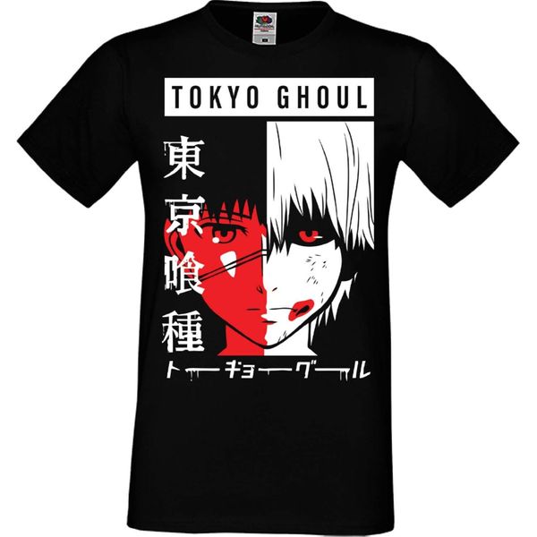 Maglietta Da Uomo Manga Anime Tokyo Ghoul 01 Ken Kaneki, Man L , Noir-image