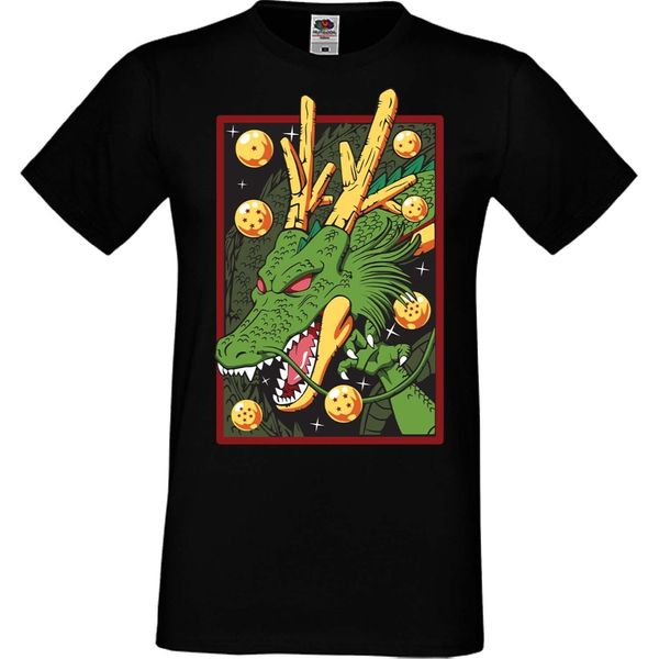 Maglietta Da Uomo Manga Anime Dragon Anime Manga Ball Z Shenron Shenron Dragon, Man L , Noir-image