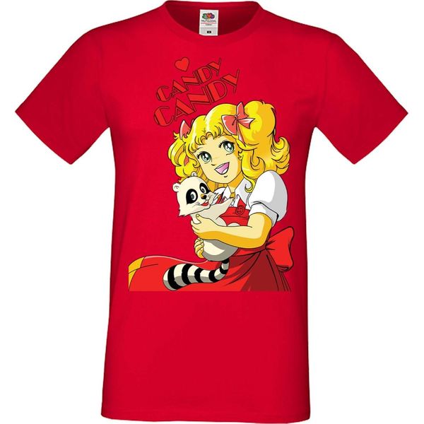 Maglietta Da Uomo Manga Anime Candy Candy Candy Candy, Man 3XL , Rouge-image