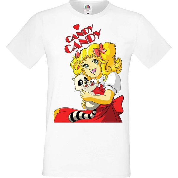 Maglietta Da Uomo Manga Anime Candy Candy Candy Candy, Man 3XL , Blanc-image
