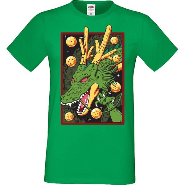 Maglietta Da Uomo Manga Anime Dragon Anime Manga Ball Z Shenron Shenron Dragon, Man 3XL , Vert-image