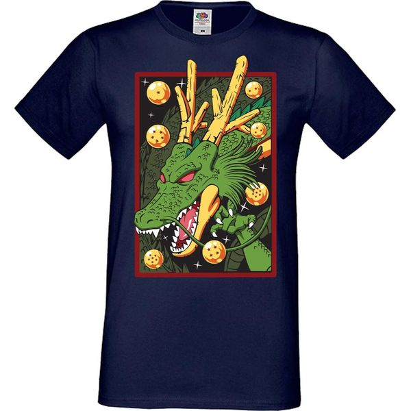 Maglietta Da Uomo Manga Anime Dragon Anime Manga Ball Z Shenron Shenron Dragon, Man M , Bleu Foncé-image