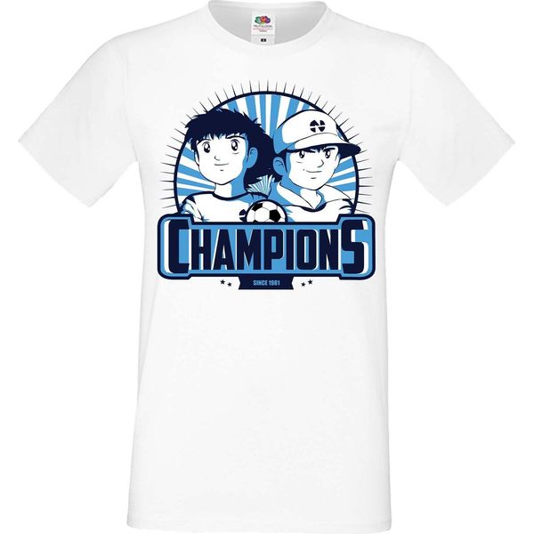 Maglietta Da Uomo Manga Anime Captain Tsubasa 01 Captain Tsubasa, Man 4XL , Blanc-image