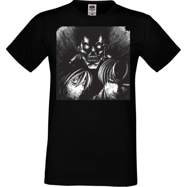 Maglietta Da Uomo Manga Anime Death Note 01 Death Note, Man 4XL , Noir-image