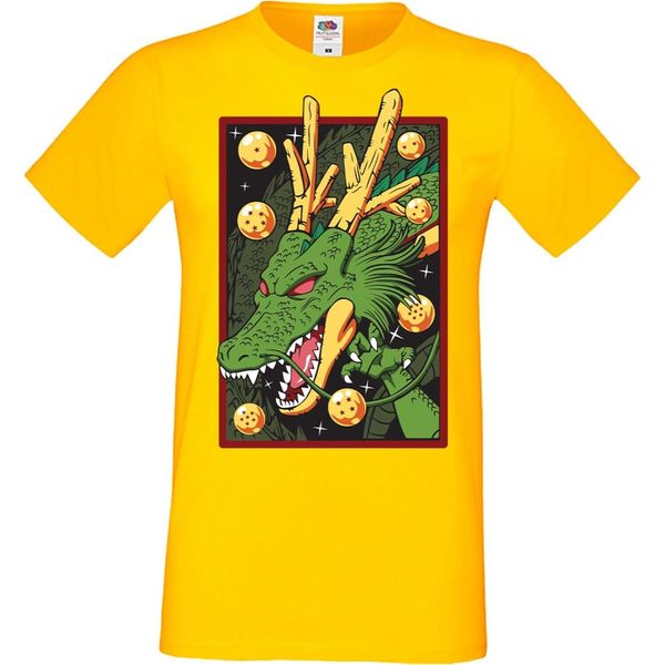 Maglietta Da Uomo Manga Anime Dragon Anime Manga Ball Z Shenron Shenron Dragon, Man Xl , Jaune-image