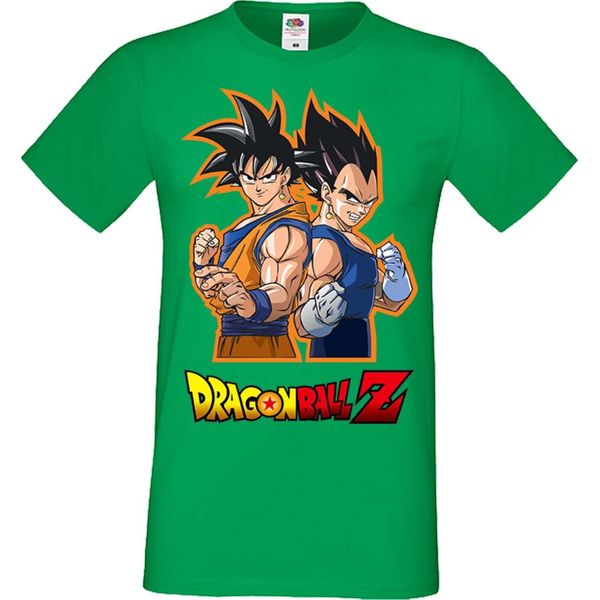 Maglietta Da Uomo Anime Manga Dragon Anime Manga Ball Z 01 Goku Vegeta, Man 2XL , Vert-image