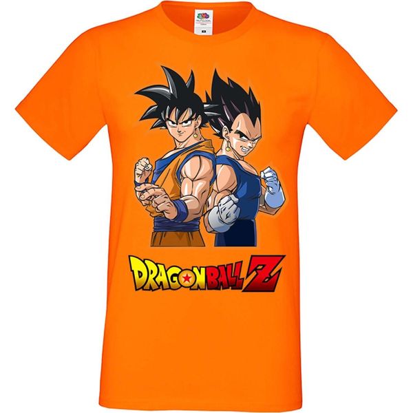 Maglietta Da Uomo Anime Manga Dragon Anime Manga Ball Z 01 Goku Vegeta, Man 2XL , Orange-image