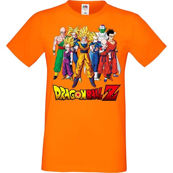 Maglietta Da Uomo Anime Manga Dragon Anime Manga Ball Z 12 Z-Fighters, Man 3XL , Orange-image
